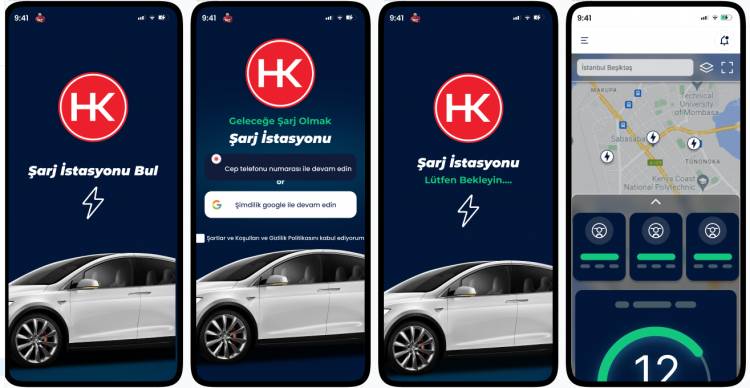 Elektrikli Araç Şarj İstasyonları Mobil Uygulama