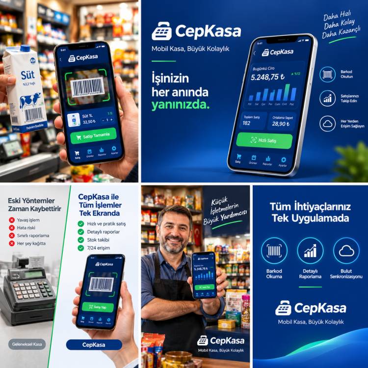 Bakkal, Büfe ve Market için Mobil Kasa & Stok Programı